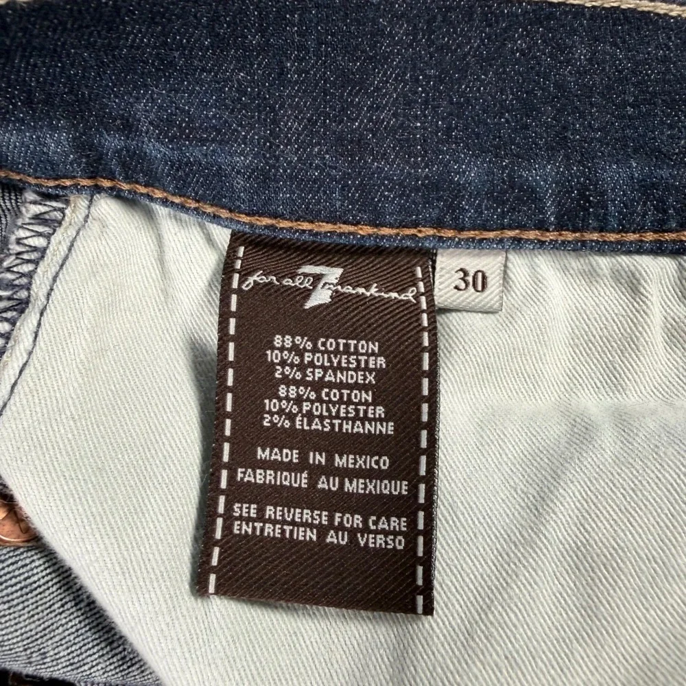 7 For All Mankind Relaxed Jeans Mens 30 (FITS 32x32) Dark Wash Button Fly READ